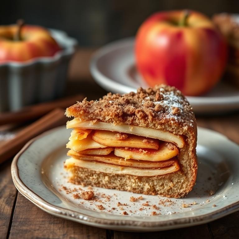 Bolo de maçã e canela